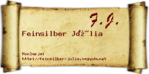 Feinsilber Júlia névjegykártya